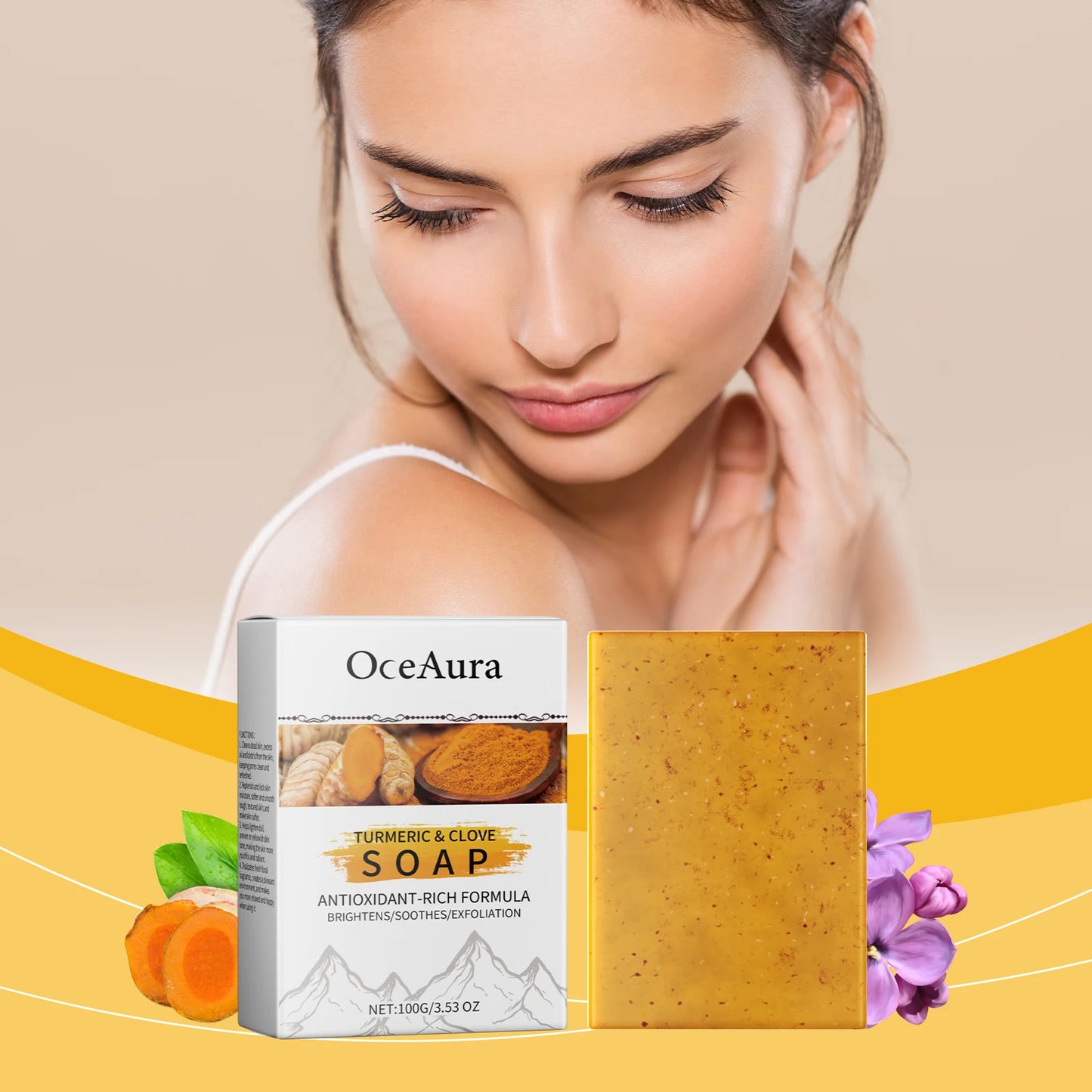 Turmeric Clove Soap Moisturizing Fade Dark Spots