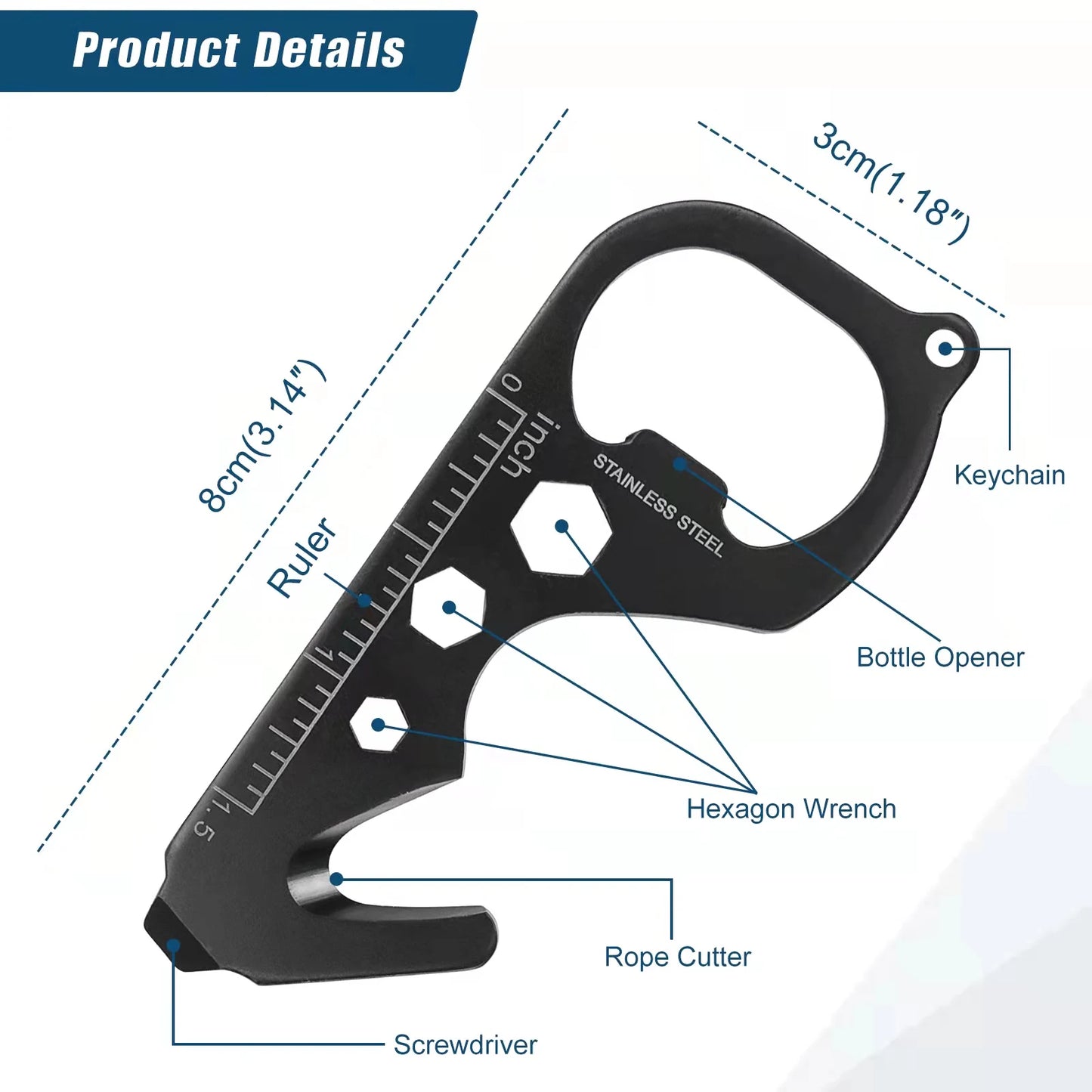 12 in 1 Tactical Pen Multitool