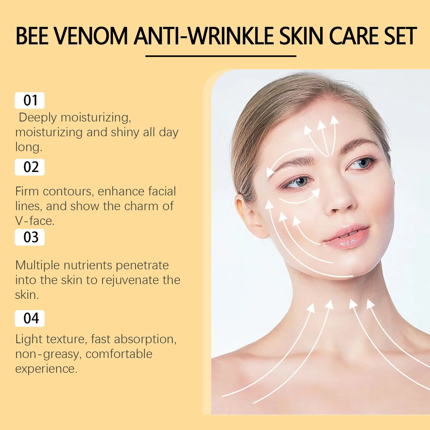 Bee Venom Anti Wrinkle Facial Care Set Moisturizing