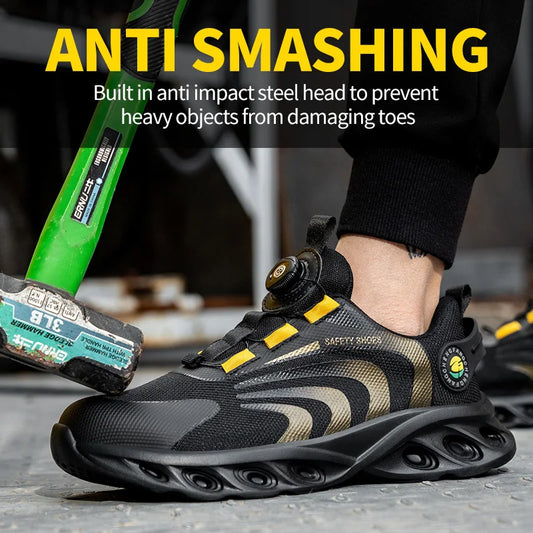 lightweight and comfortable anti-smashing and anti-puncture safety shoes