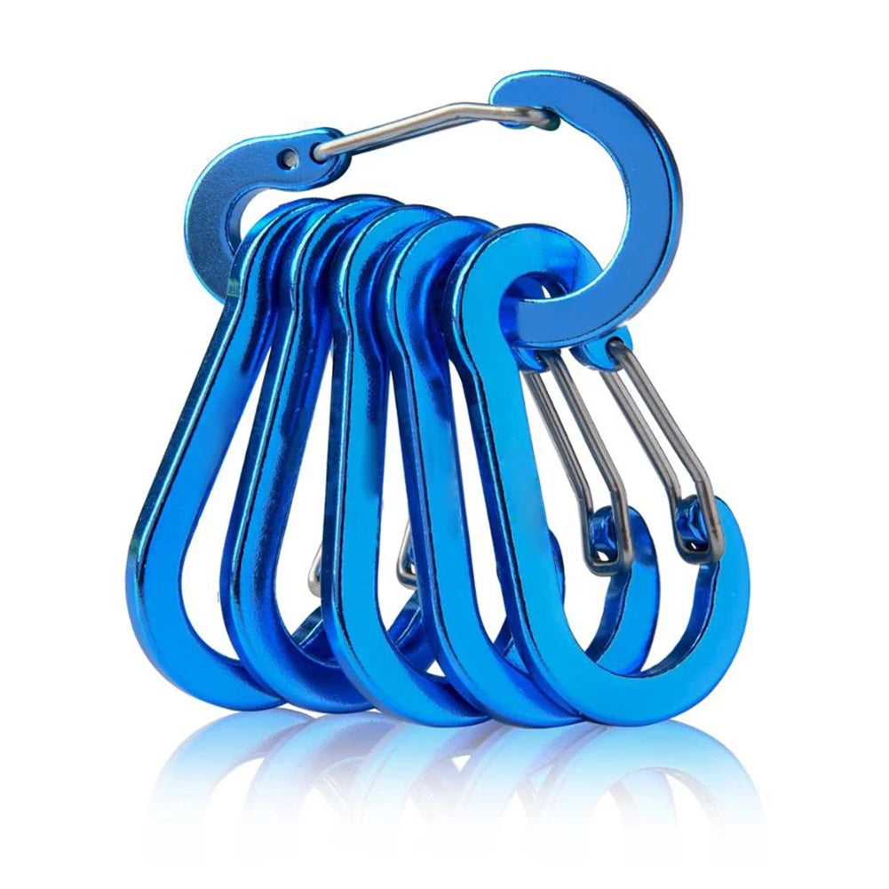 6Pcs Multifunctional Mini Carabiner Buckle
