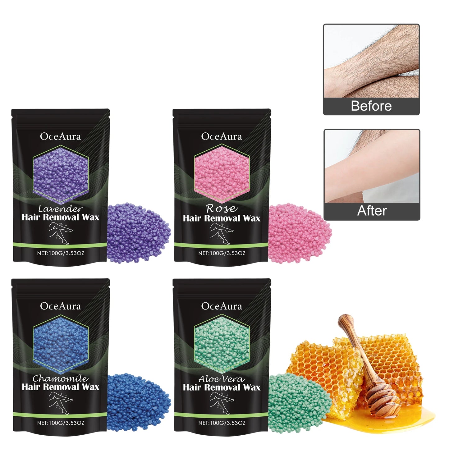 Hair Removal Wax Beans Gentle and Non Irritating