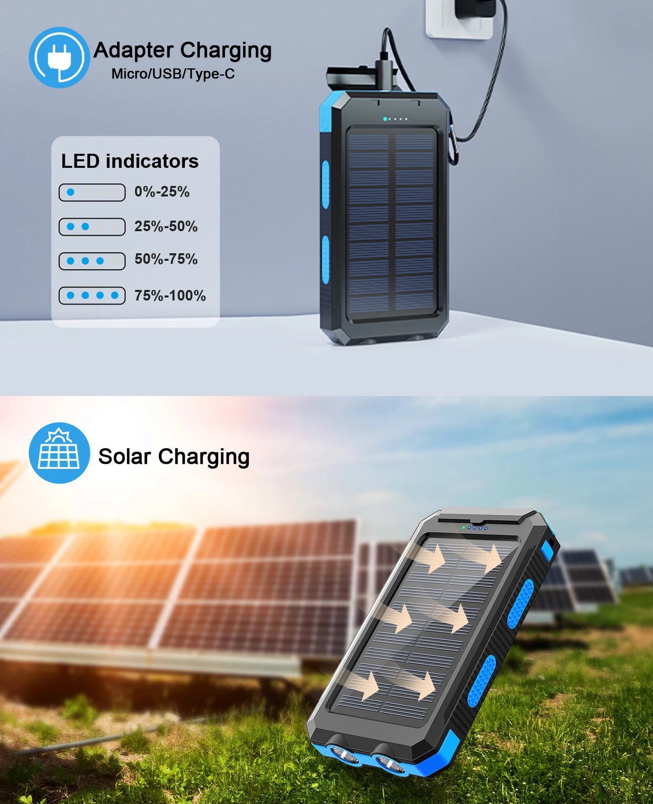 Waterproof Solar Mobile Phone Charger
