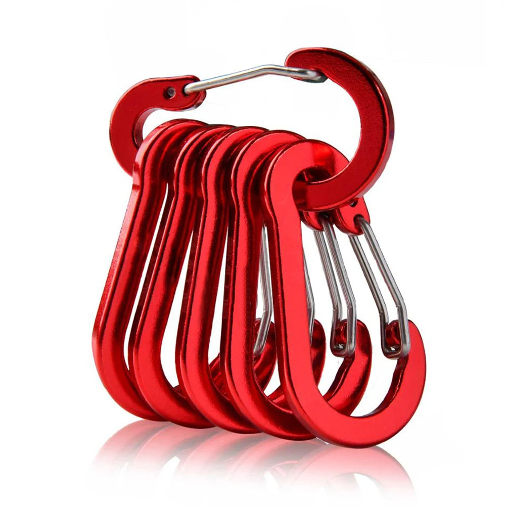 6Pcs Multifunctional Mini Carabiner Buckle