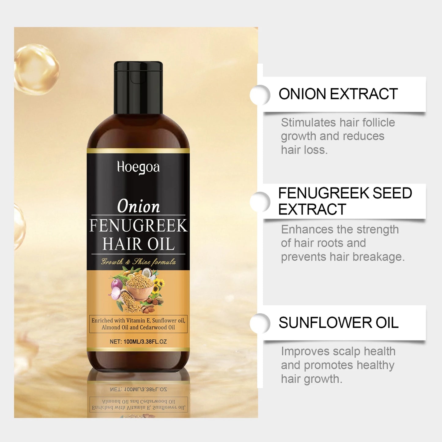 Red Onion Essential Oil Spray for Strong Firm And Moisturized Hair