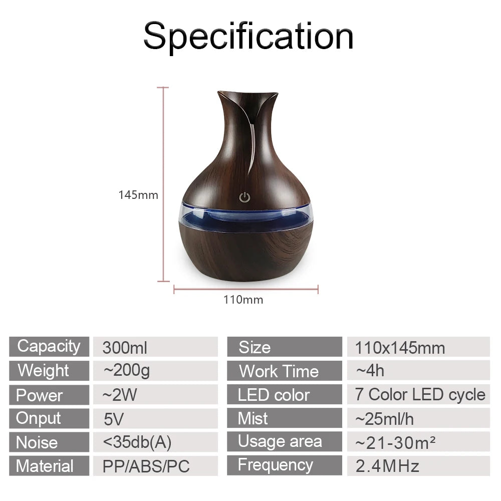 LED Aromatherapy Diffuser 300ml