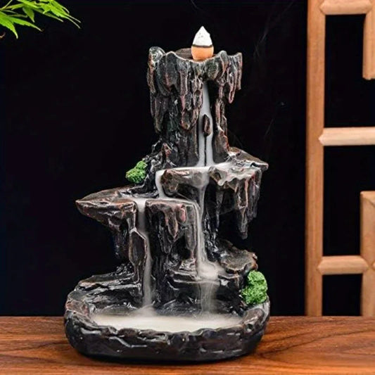 Waterfall Incense Burner Mountain