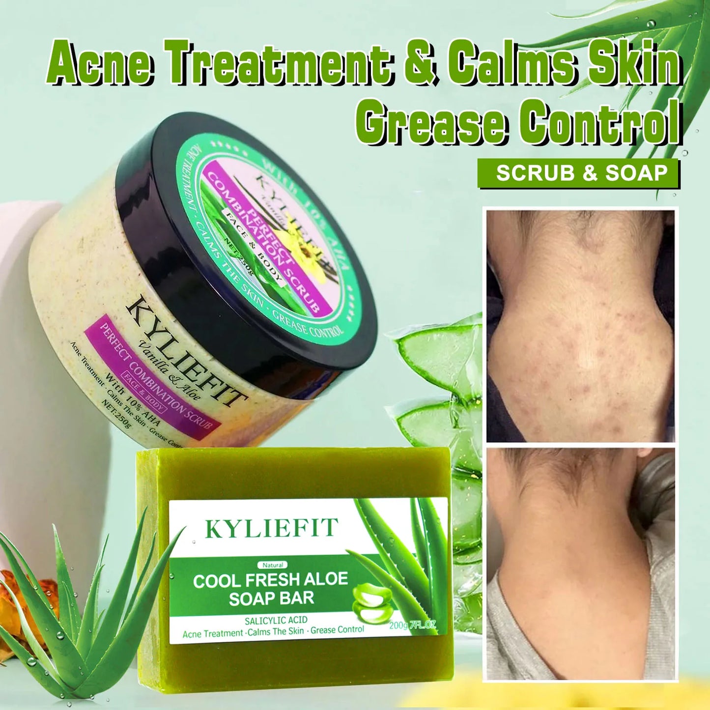 Organic Scrub Set-Reduce Spots, Moisturizing