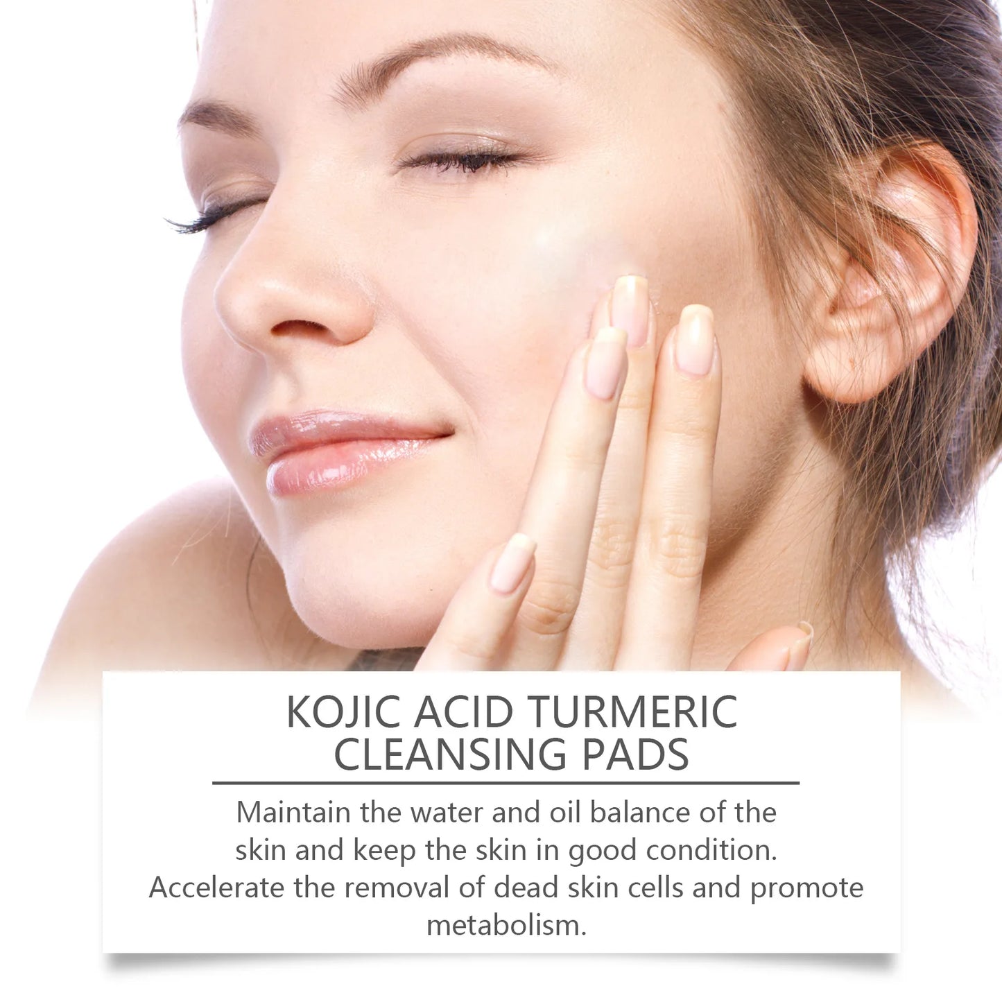 60pcs Kojic Acid Turmeric Exfoliating Pads