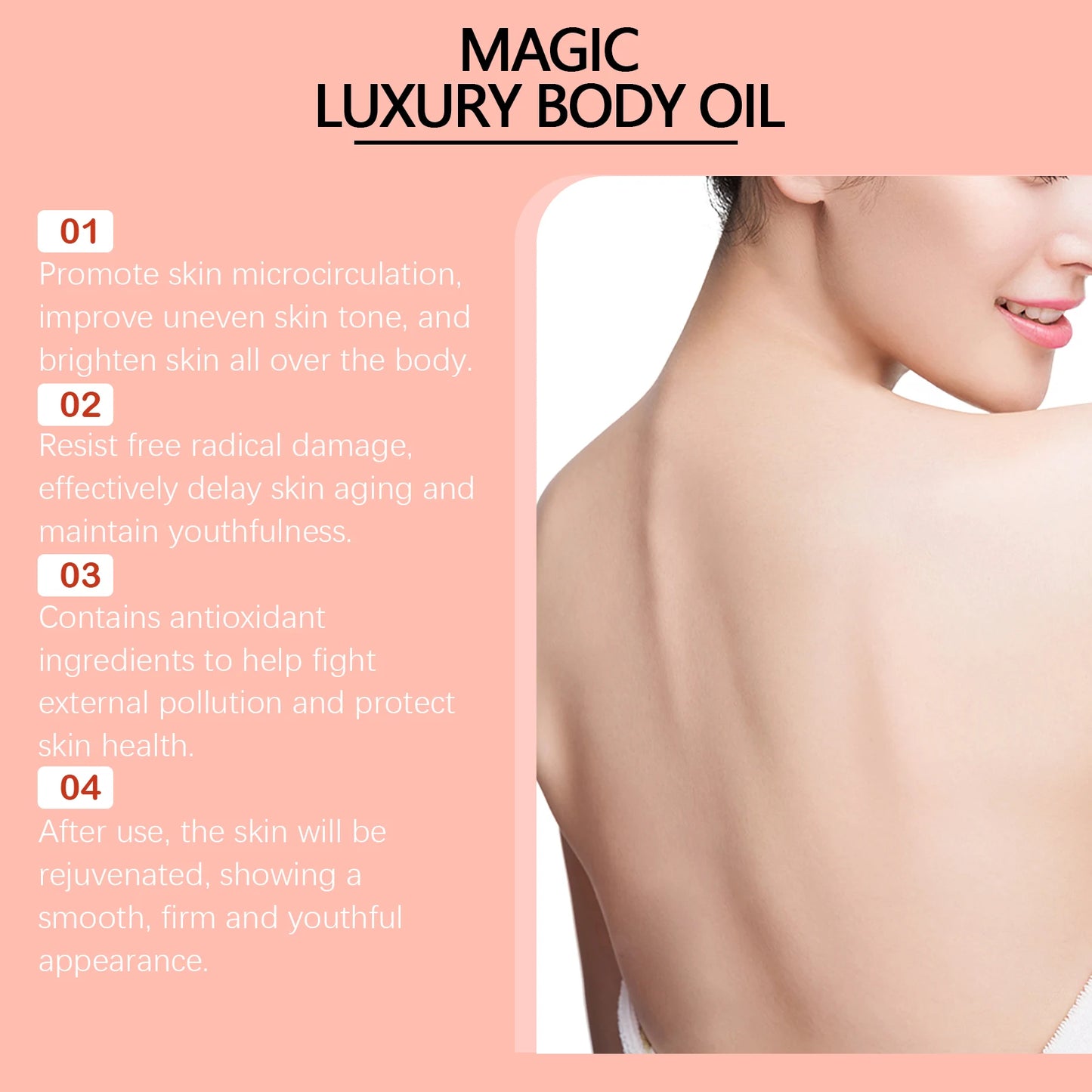 Body Massage Oil Tightening Moisturizing Lifting Firming Brightening