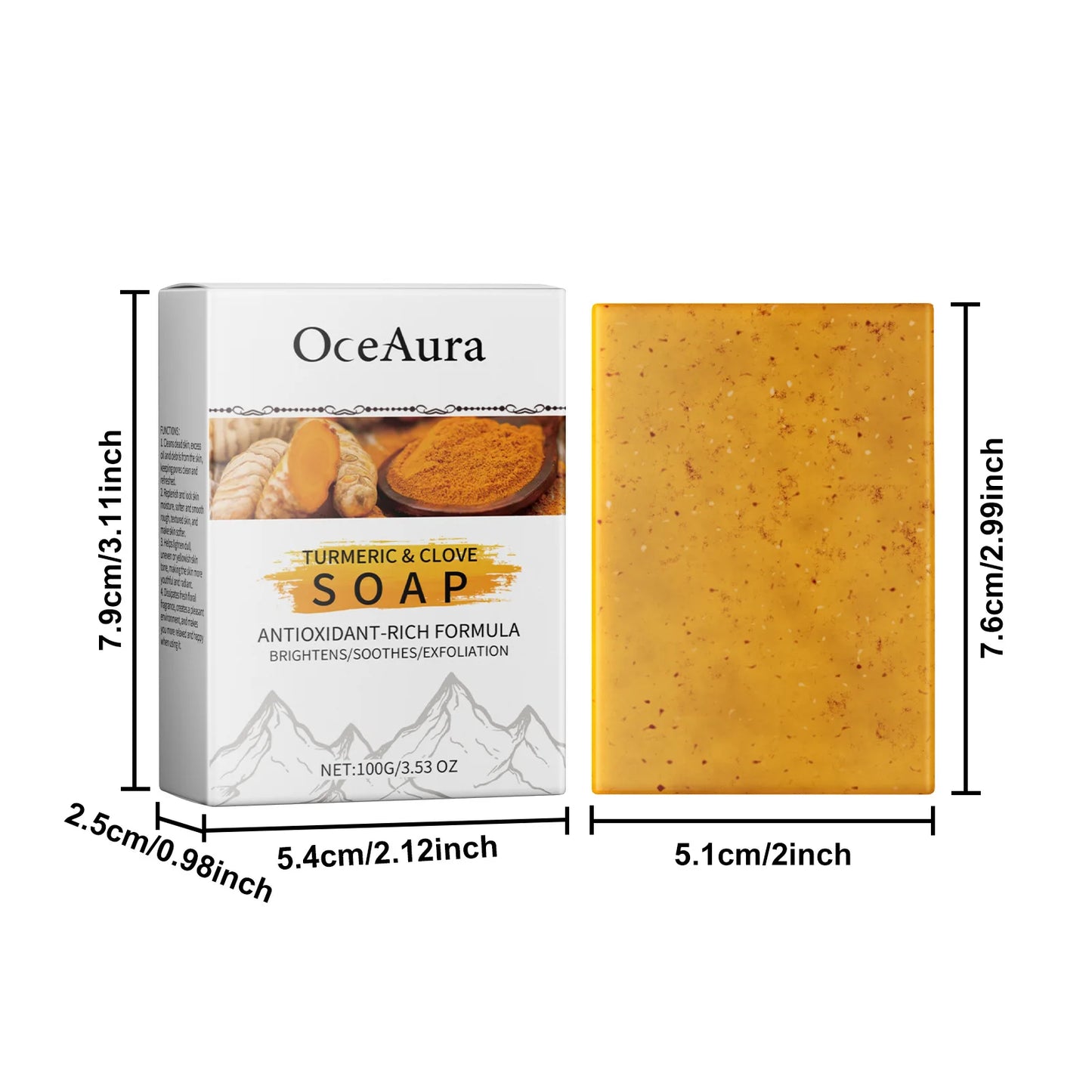 Turmeric Clove Soap Moisturizing Fade Dark Spots