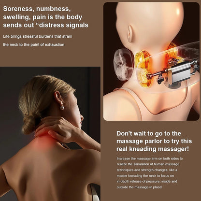 2025 Upgraded Wireless Neck and Shoulder Massager, Can Be Used for Waist, Arms and Legs