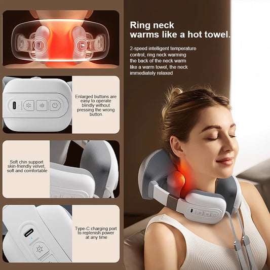 2025 Upgraded Wireless Neck and Shoulder Massager, Can Be Used for Waist, Arms and Legs
