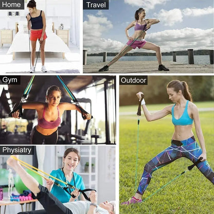 Latex resistance bands 11PCs
