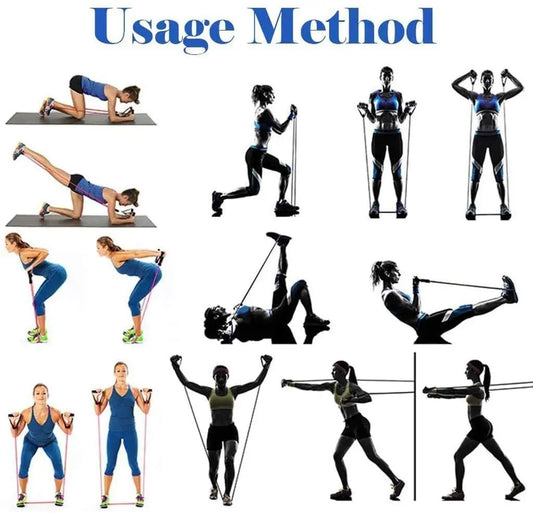 Latex resistance bands 11PCs