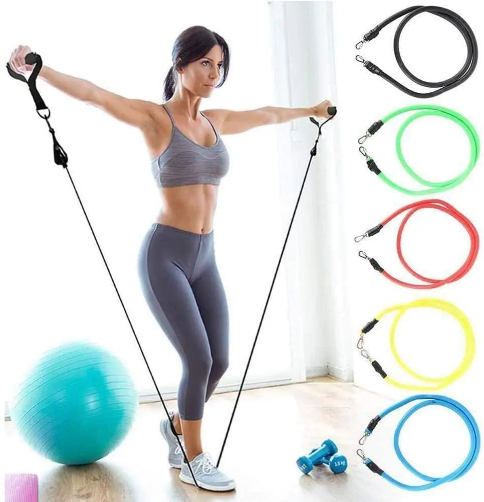 Latex resistance bands 11PCs
