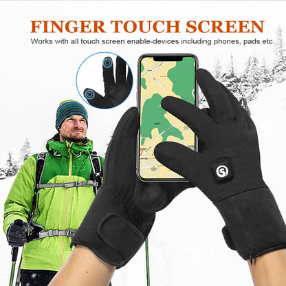 SAVIOR HEAT Heated Skiing Gloves For Men/Women With Rechargeable Battery
