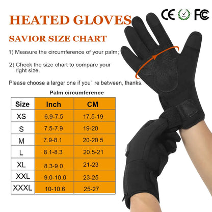 SAVIOR HEAT Heated Skiing Gloves For Men/Women With Rechargeable Battery