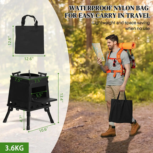 Compact Wood Camping Stove - Lightweight & Portable