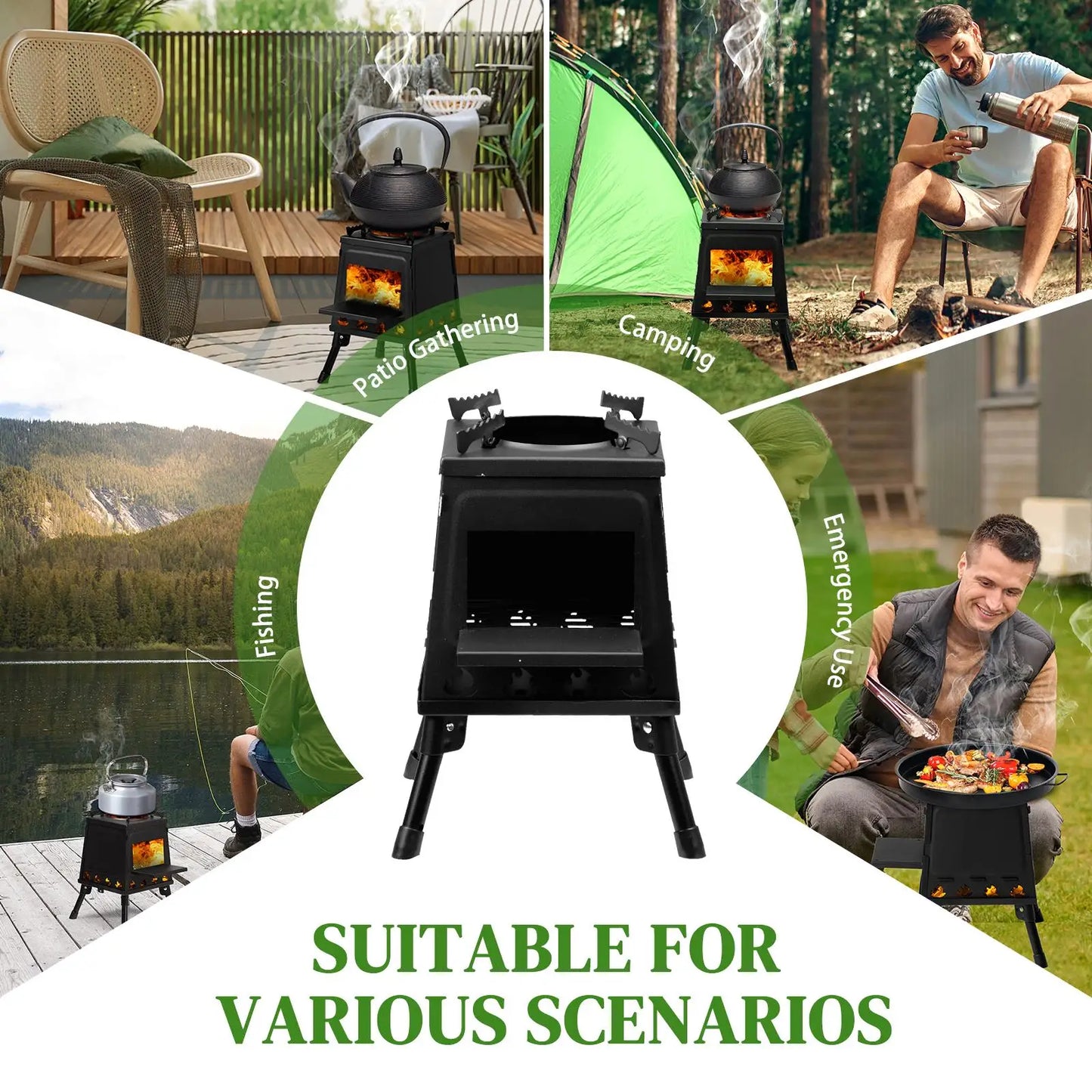 Compact Wood Camping Stove - Lightweight & Portable