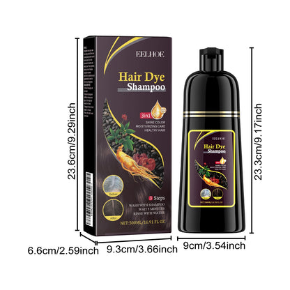 3-in-1 Hair Shampoo Natural Herbal Hair Dye