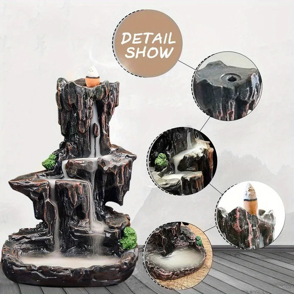 Waterfall Incense Burner Mountain
