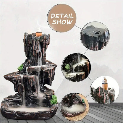 Waterfall Incense Burner Mountain