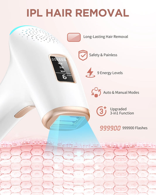 3-in-1 Laser Epilator Painless Hair Removal