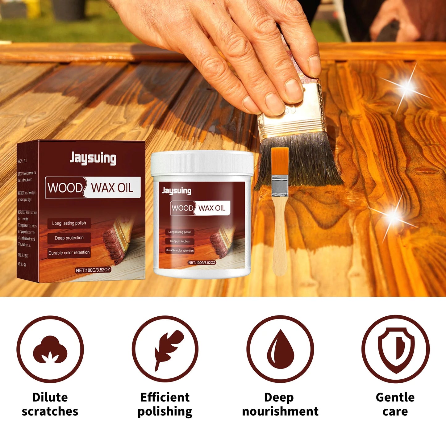 Wood floor wax oil