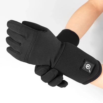 Heated Gloves - Goatskin Leather Rechargeable Battery Ski Gloves