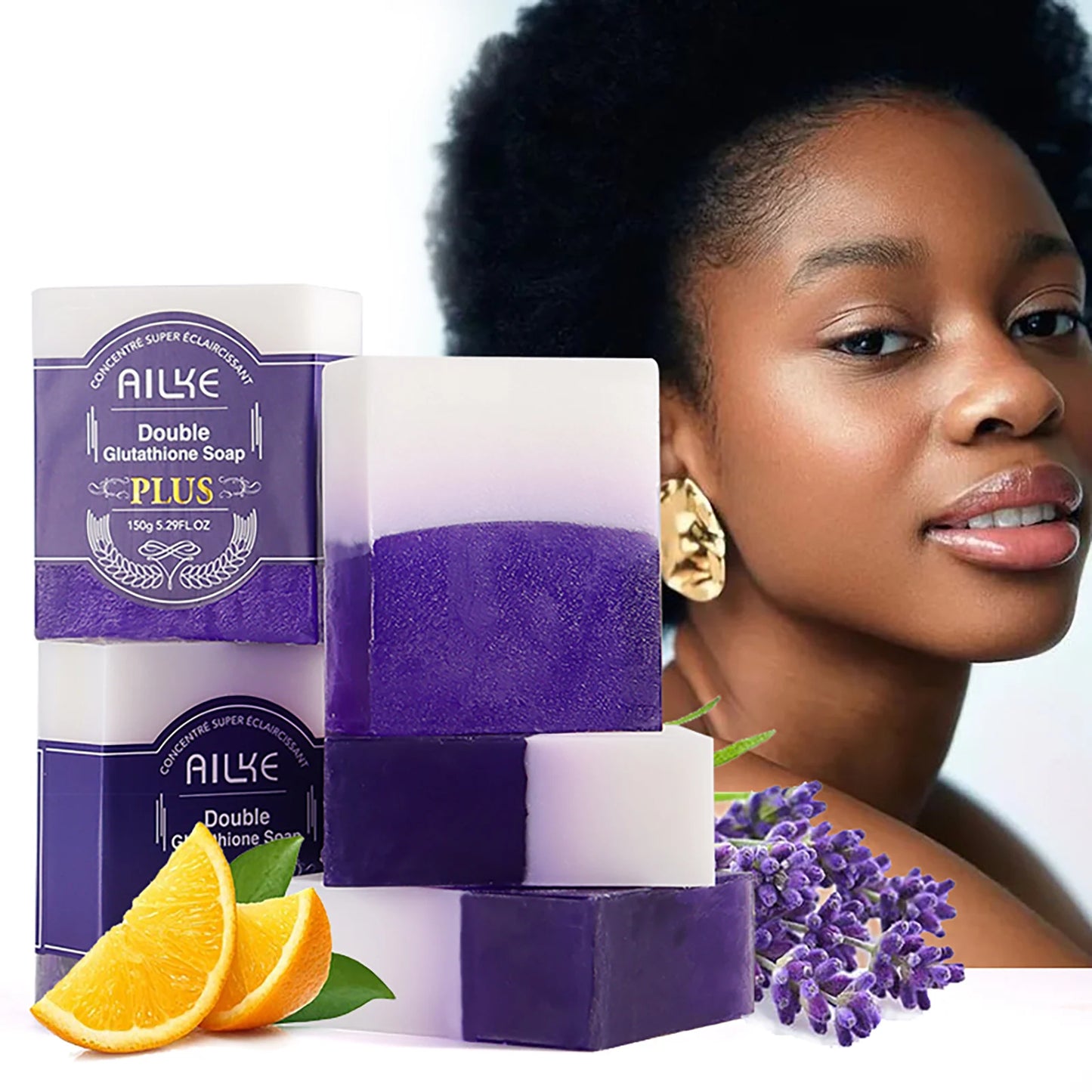 Lightening Soap Bar, With Organic Glutathione & Lavender