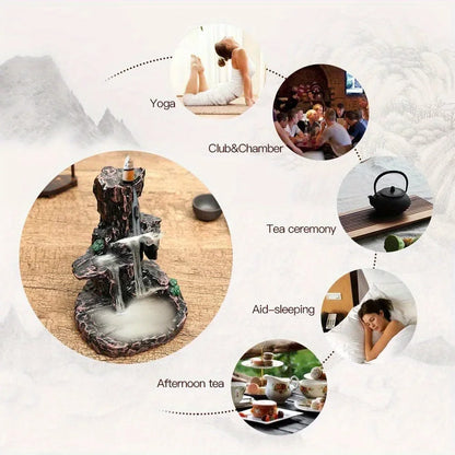 Waterfall Incense Burner Mountain