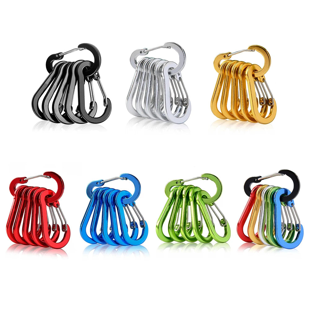6Pcs Multifunctional Mini Carabiner Buckle