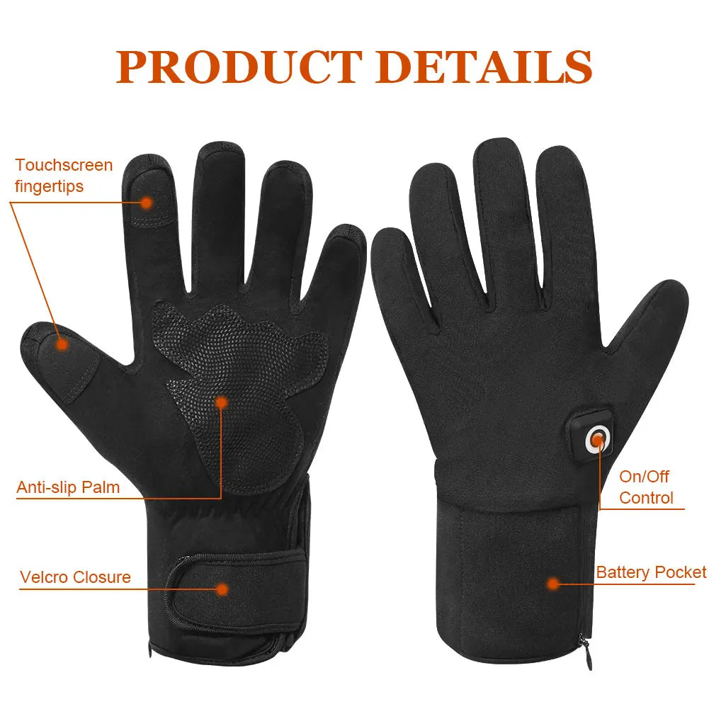 SAVIOR HEAT Heated Skiing Gloves For Men/Women With Rechargeable Battery