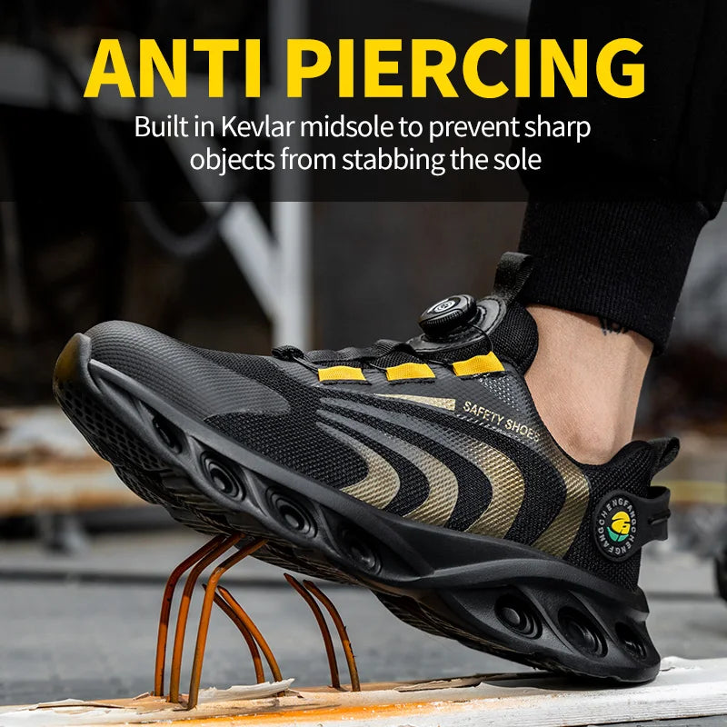 lightweight and comfortable anti-smashing and anti-puncture safety shoes
