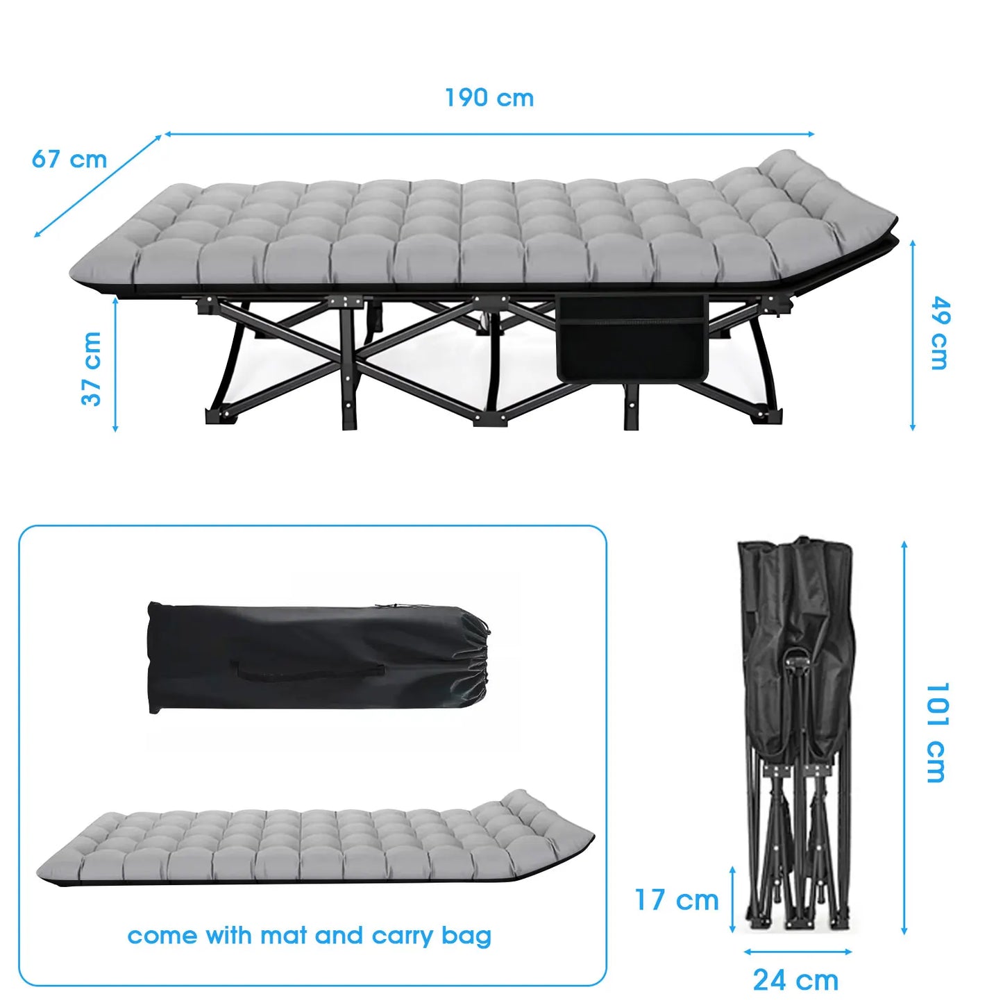 Heavy Duty Outdoor Camping Bed
