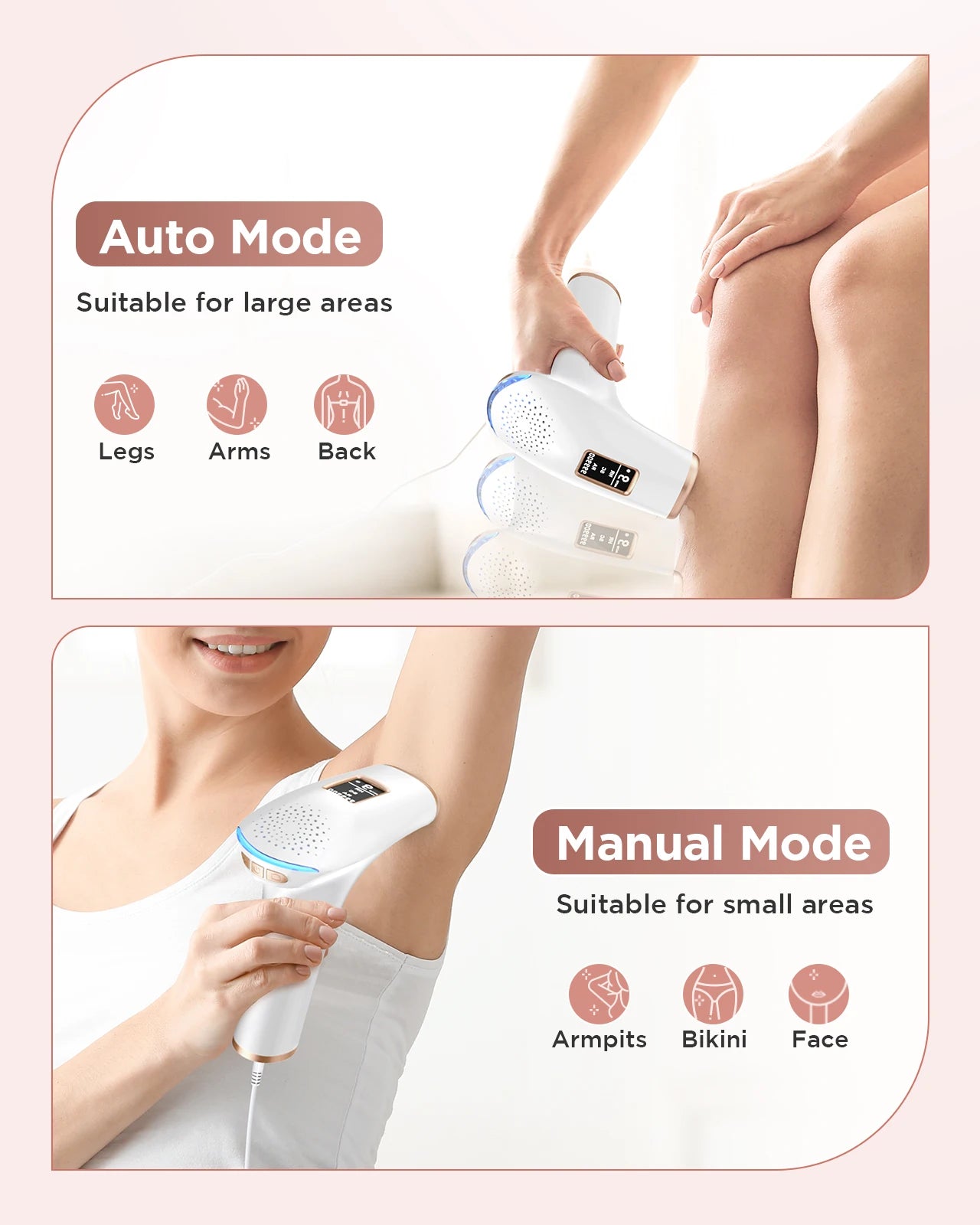 3-in-1 Laser Epilator Painless Hair Removal
