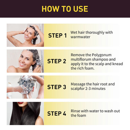 3-in-1 Hair Shampoo Natural Herbal Hair Dye