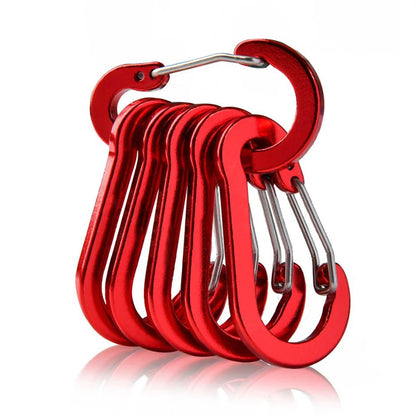 6Pcs Multifunctional Mini Carabiner Buckle