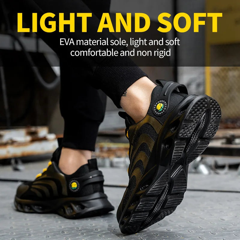 lightweight and comfortable anti-smashing and anti-puncture safety shoes