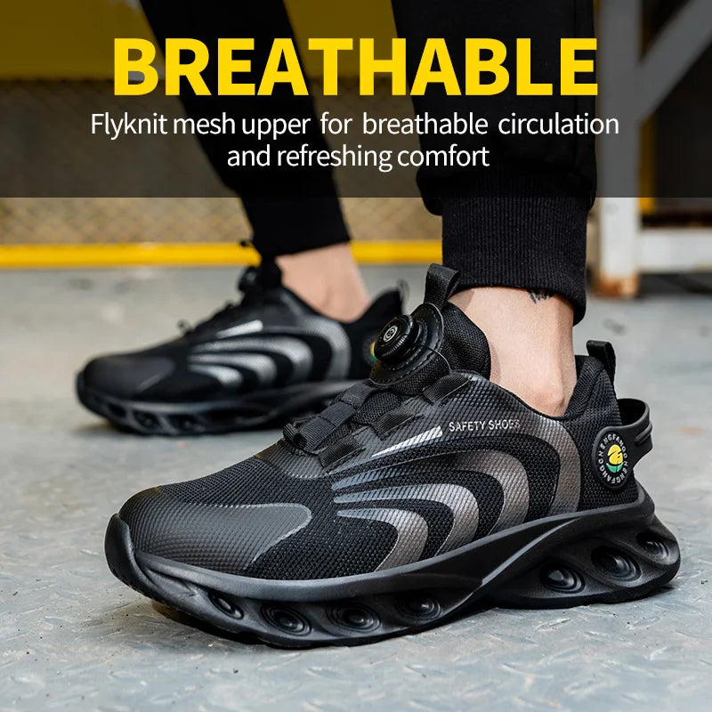 lightweight and comfortable anti-smashing and anti-puncture safety shoes