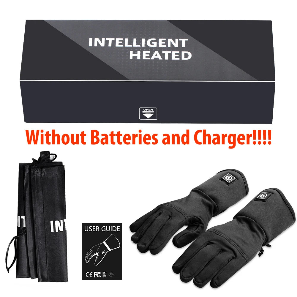 Heated Gloves - Goatskin Leather Rechargeable Battery Ski Gloves