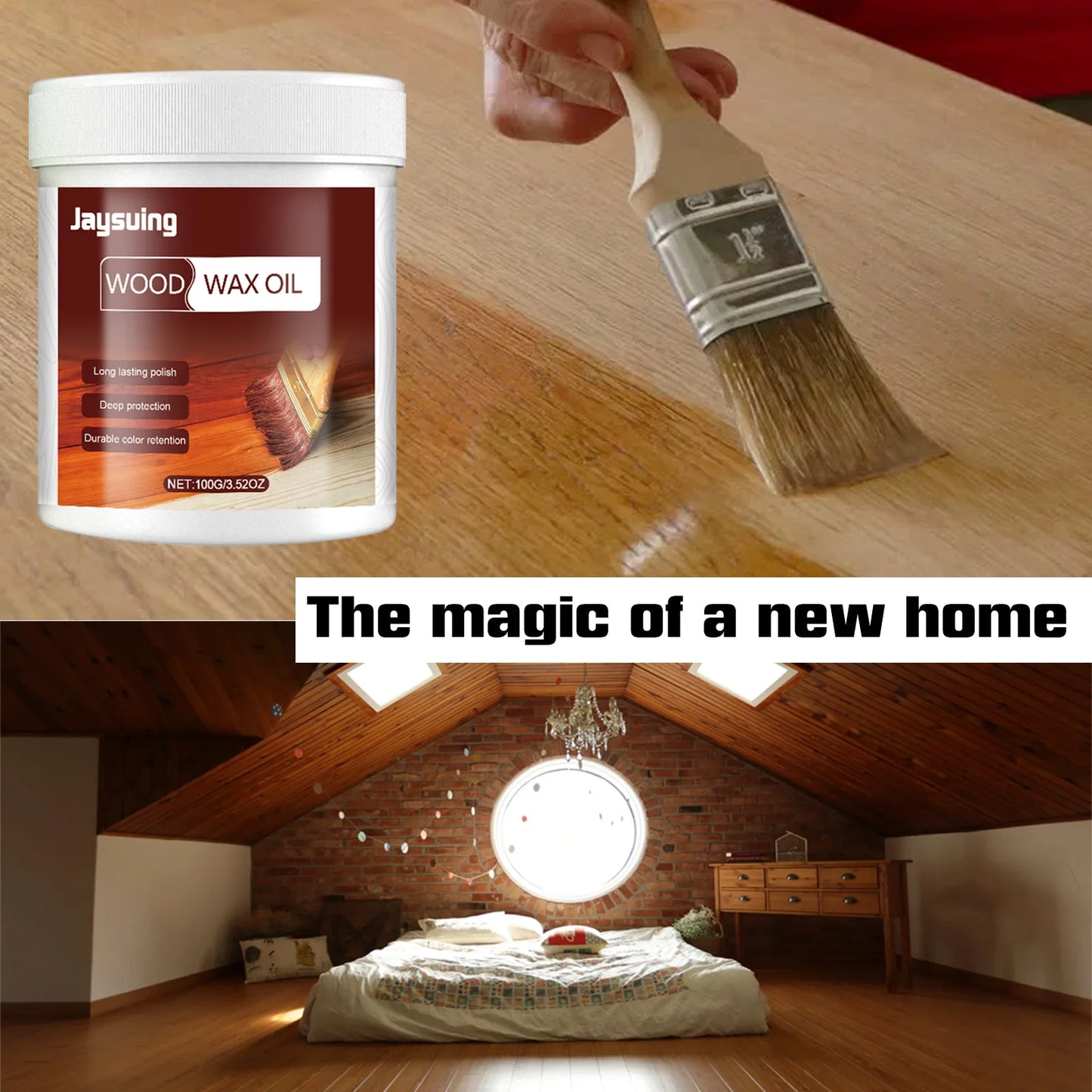 Wood floor wax oil