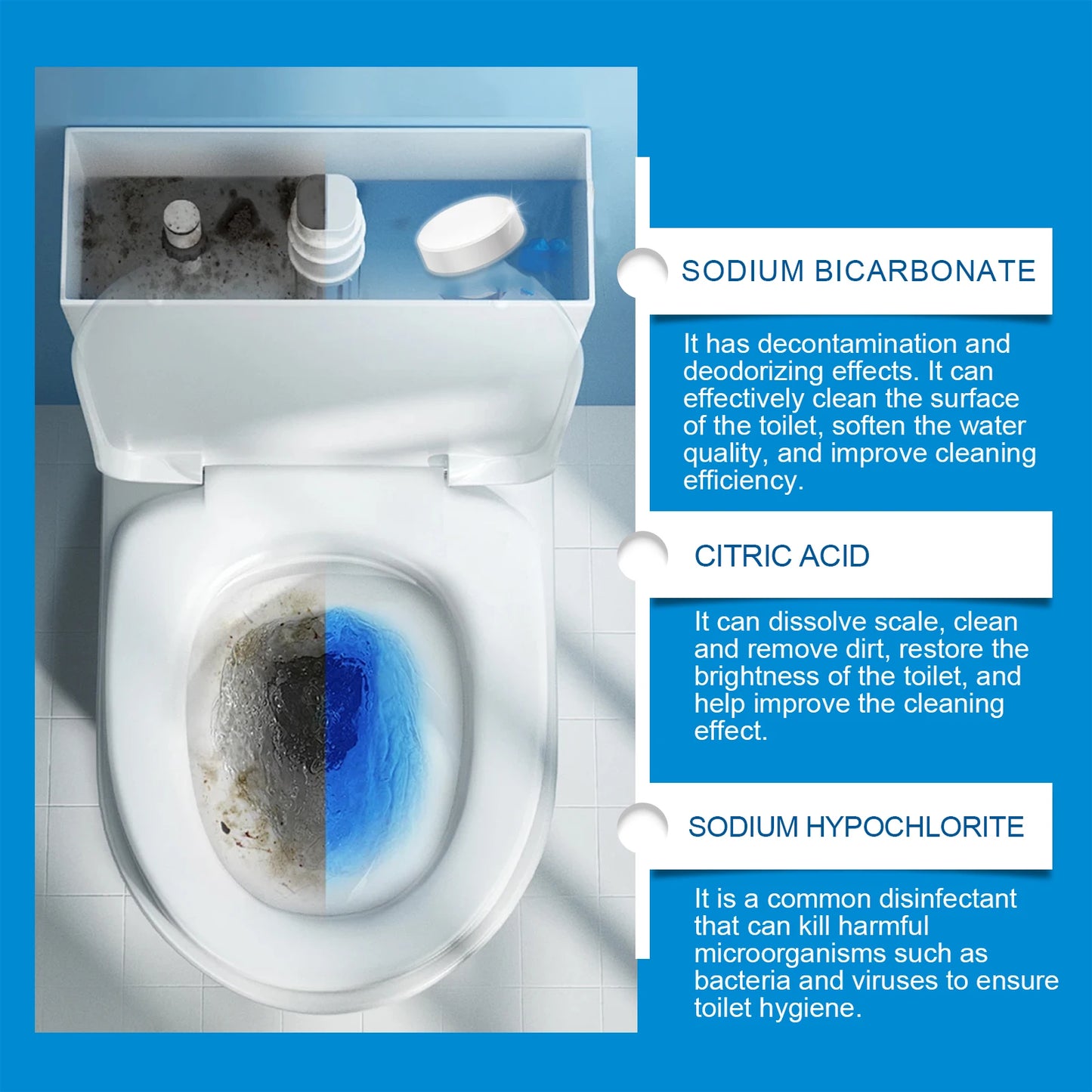 12pcs Automatic Toilet Cleaning tablets