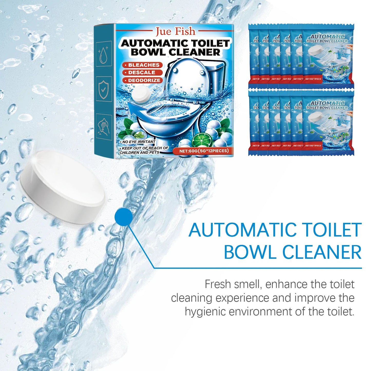 12pcs Automatic Toilet Cleaning tablets