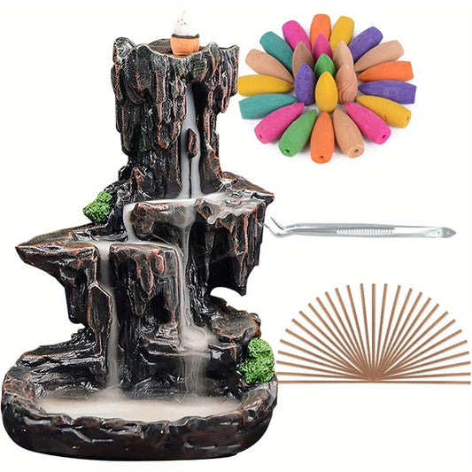 Waterfall Incense Burner Mountain