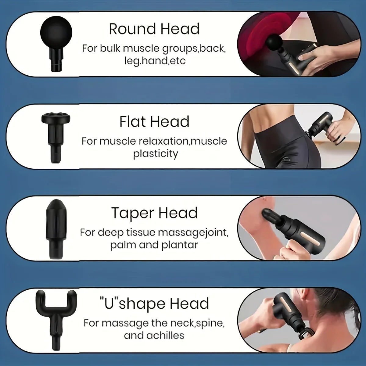 Deep Tissue Massager 10 Speed 4 Heads