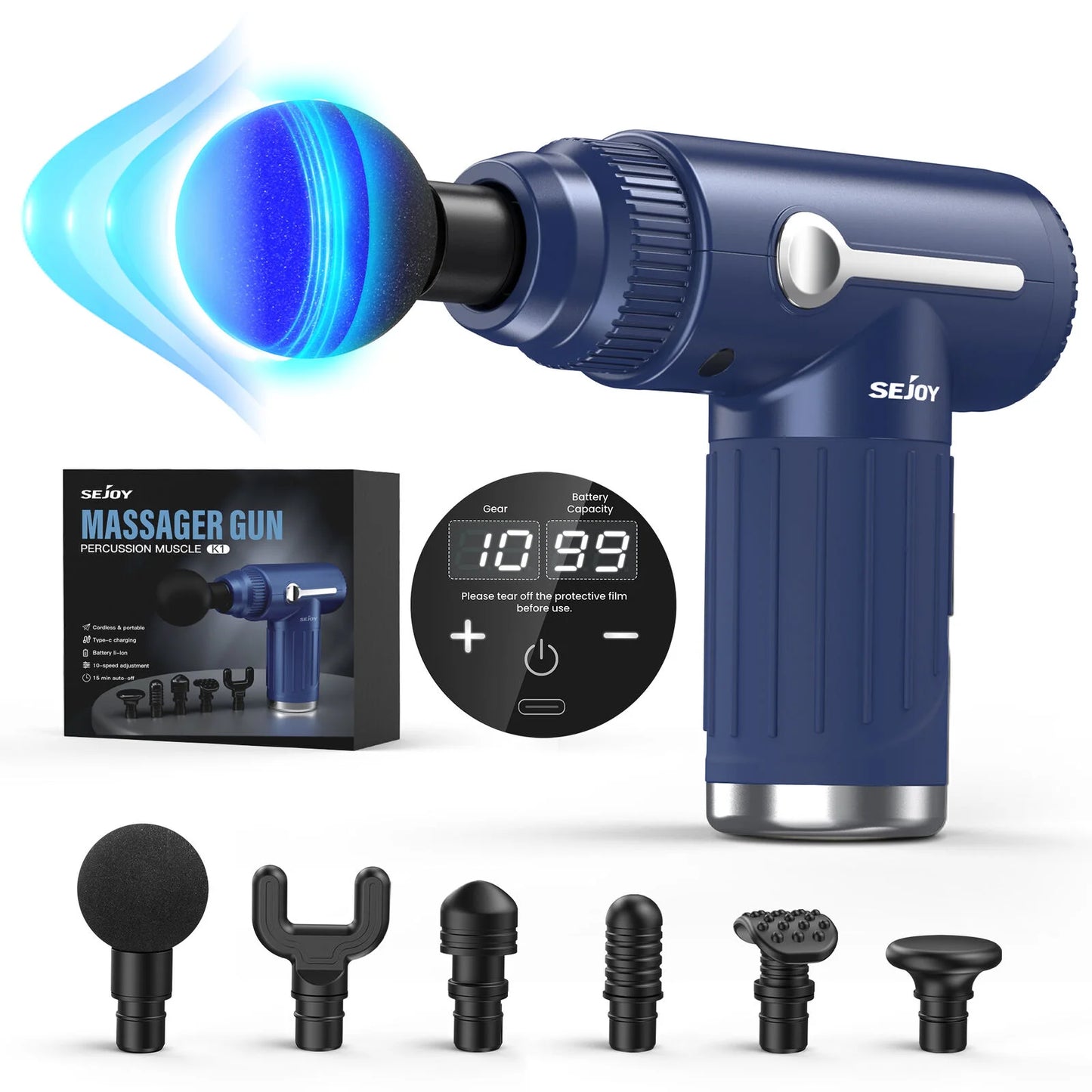 Deep Tissue Massager 10 Speed 4 Heads