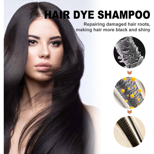 3-in-1 Hair Shampoo Natural Herbal Hair Dye
