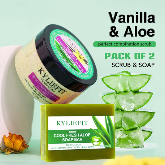 Organic Scrub Set-Reduce Spots, Moisturizing